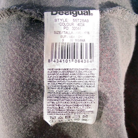 DESIGUAL Elba Asymmetrical Embroidered Mini Tank Dress S - Picture 8 of 9